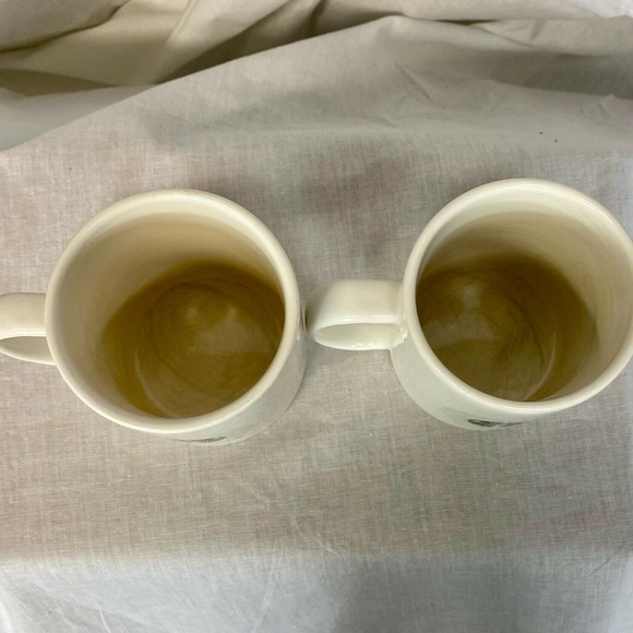 Set of 2 Starbucks Coffee Mug Gray Mermaid Logo 20 - Picture 4 of 8